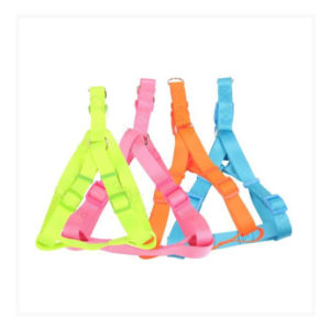 Pettorina in nylon fluo regolabile per cani, visibilità e sicurezza