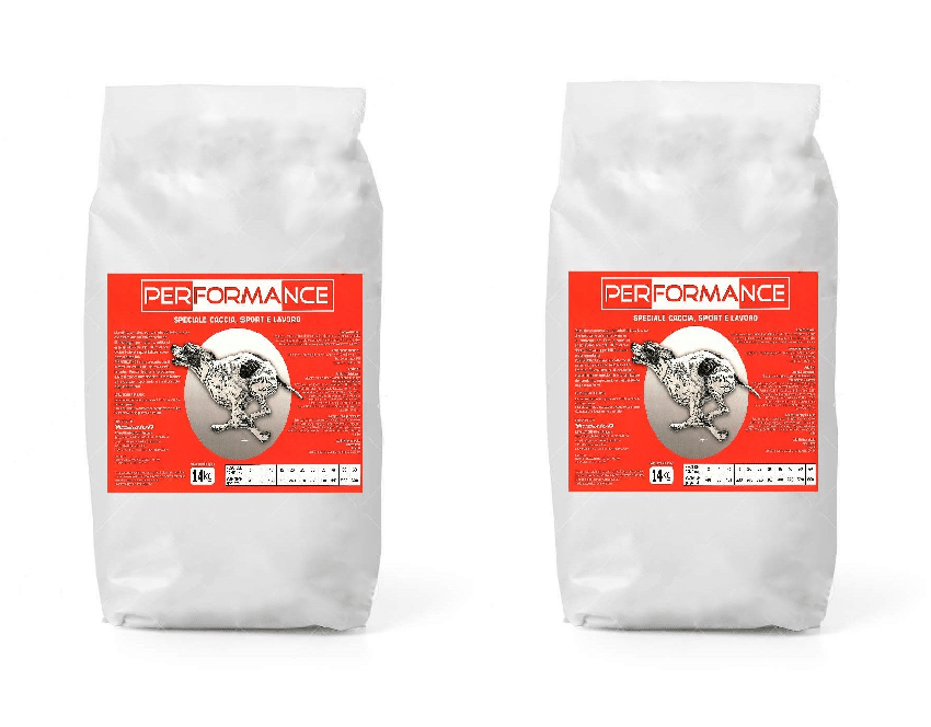 Performance 28-22 crocchette per cani da caccia - offerta 2 sacchi da 14 kg con spedizione gratuita