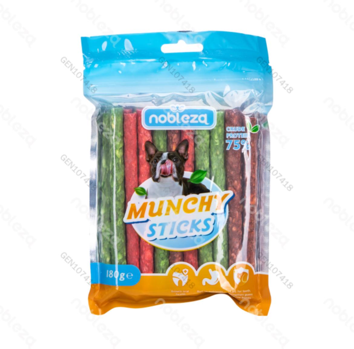 Snack bastoncini colorati per cani Munchy Sticks 180g