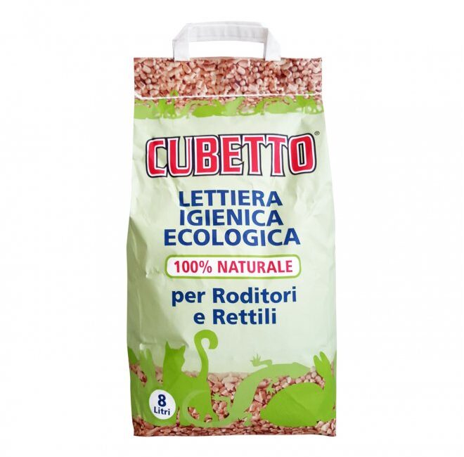 Confezione di lettiera igienica ecologica Cubetto per roditori e rettili