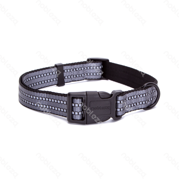 collare cani grigio riflettente