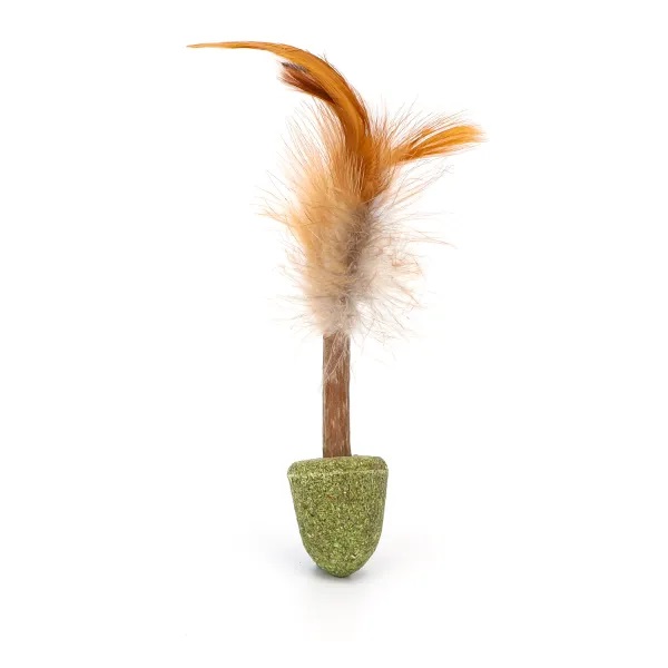 Giocattolo per Gatti con Erba Gatta e Piume - 6 cm x 4.3 cm - immagine 4